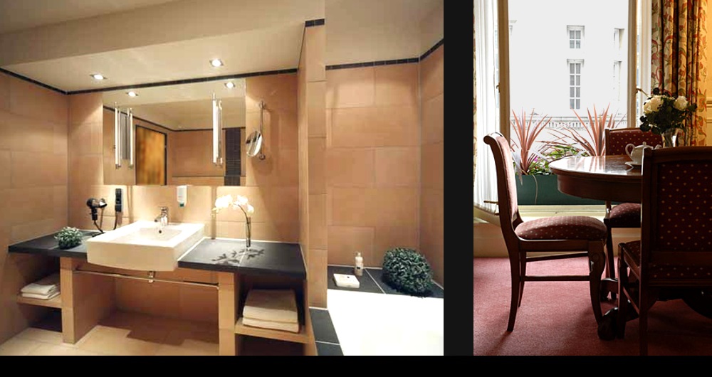 HOTEL JERMYN ST. LONDON | MODERNISIERUNG Badezimmer (links) und Suite (rechts): Teil-Entwurf und Werkplanung für Designworks Ltd.