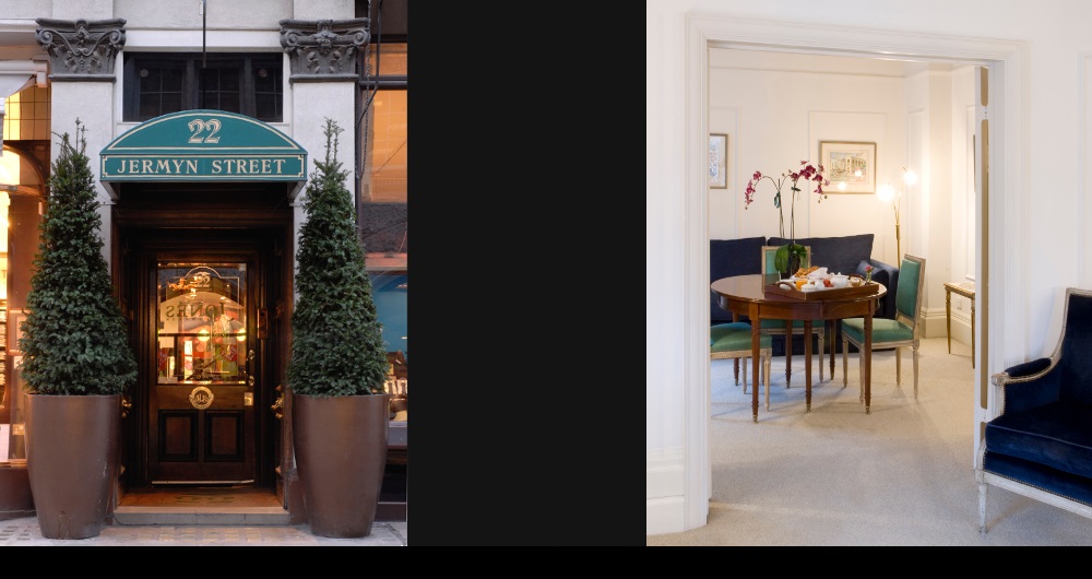 HOTEL JERMYN ST. LONDON | MODERNISIERUNG Fassade (links) und Suite (rechts): Teil-Entwurf und Werkplanung für Designworks Ltd.